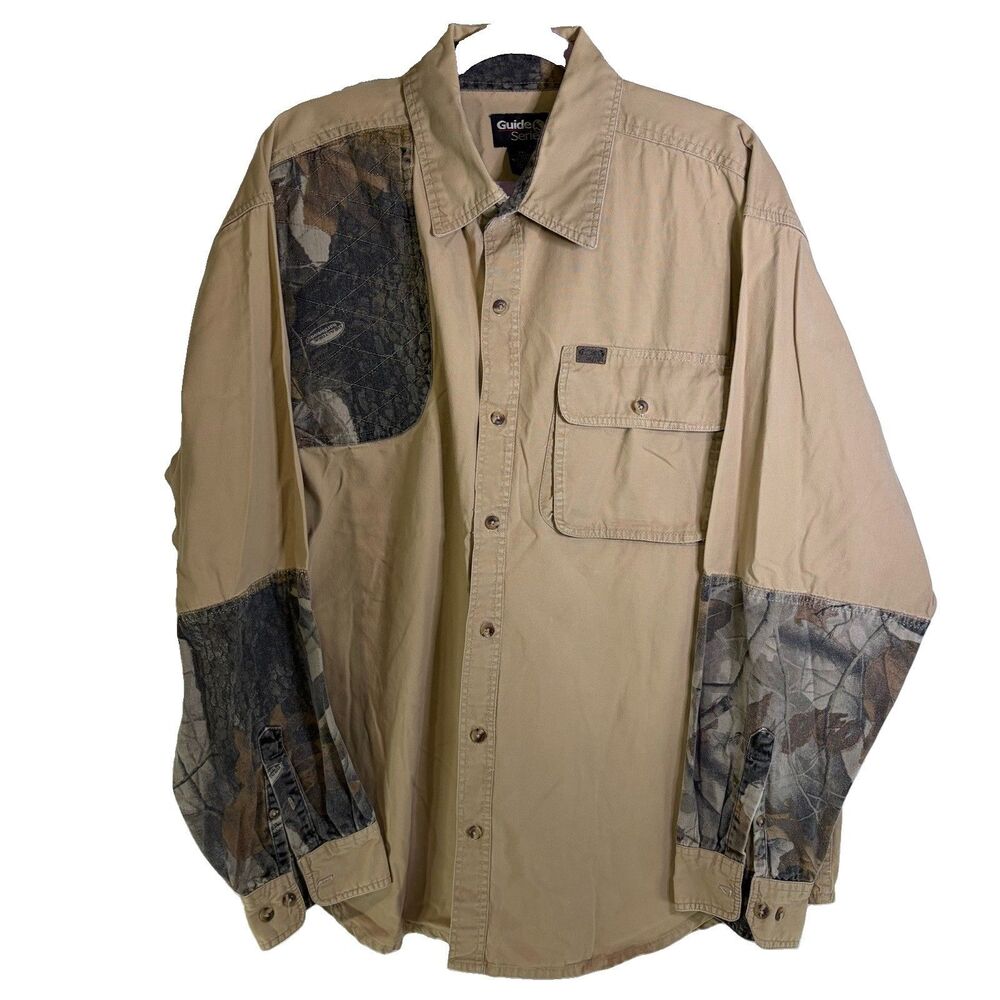 Gander Mountain Guide Series Men’s RS Shooting Hunting Shirt 2XL Khaki Realtree